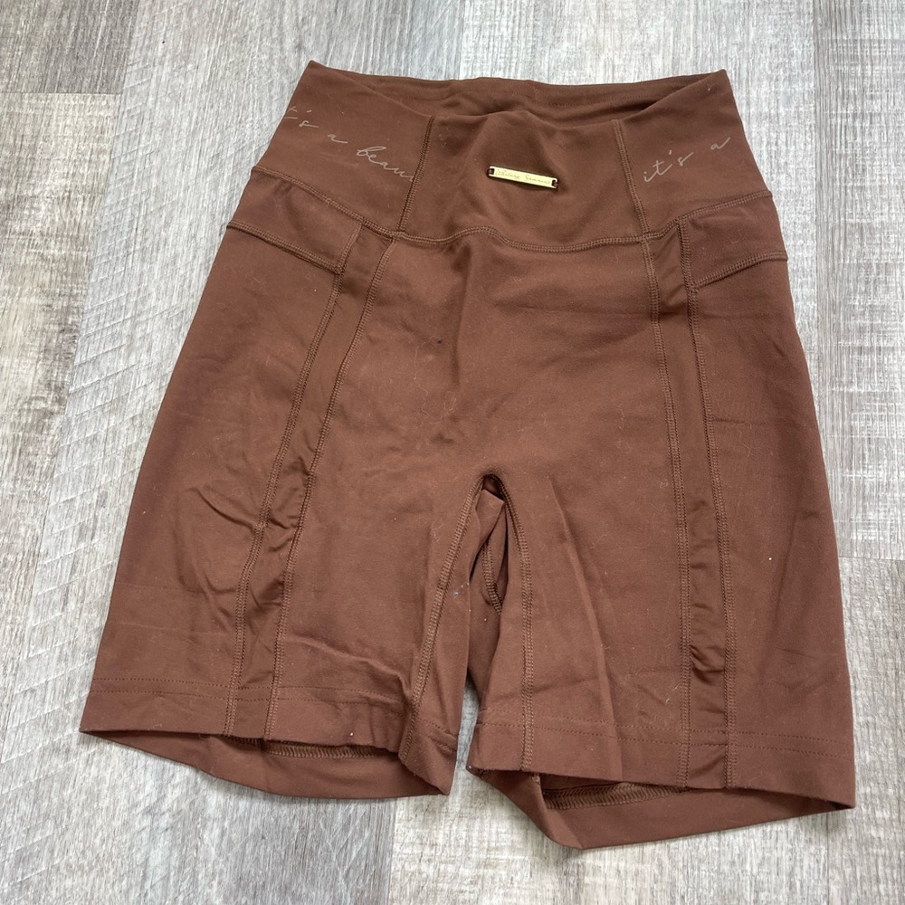 Gymshark Whitney Mesh Shorts - Dandelion Brown